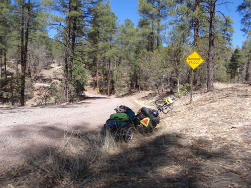 Terry and I are stopping to take a mid morning break and trail-mix snack.